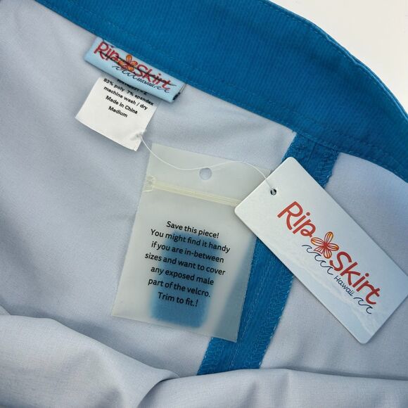 NWT RipSkirt Hawaii Length 2 Skirt Hook & Loop Wrap Women's M Teal - Picture 7 of 13